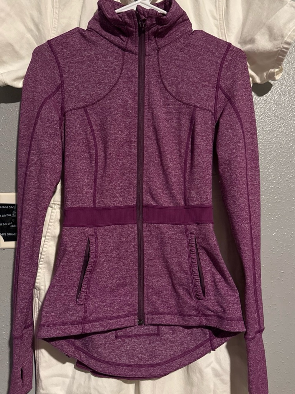 lululemon athletica plum heather full-zip utility jacket